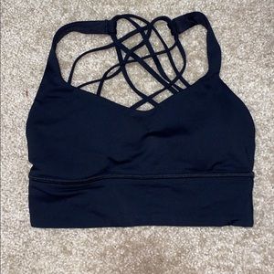Lululemon black free to be wild long line size 6